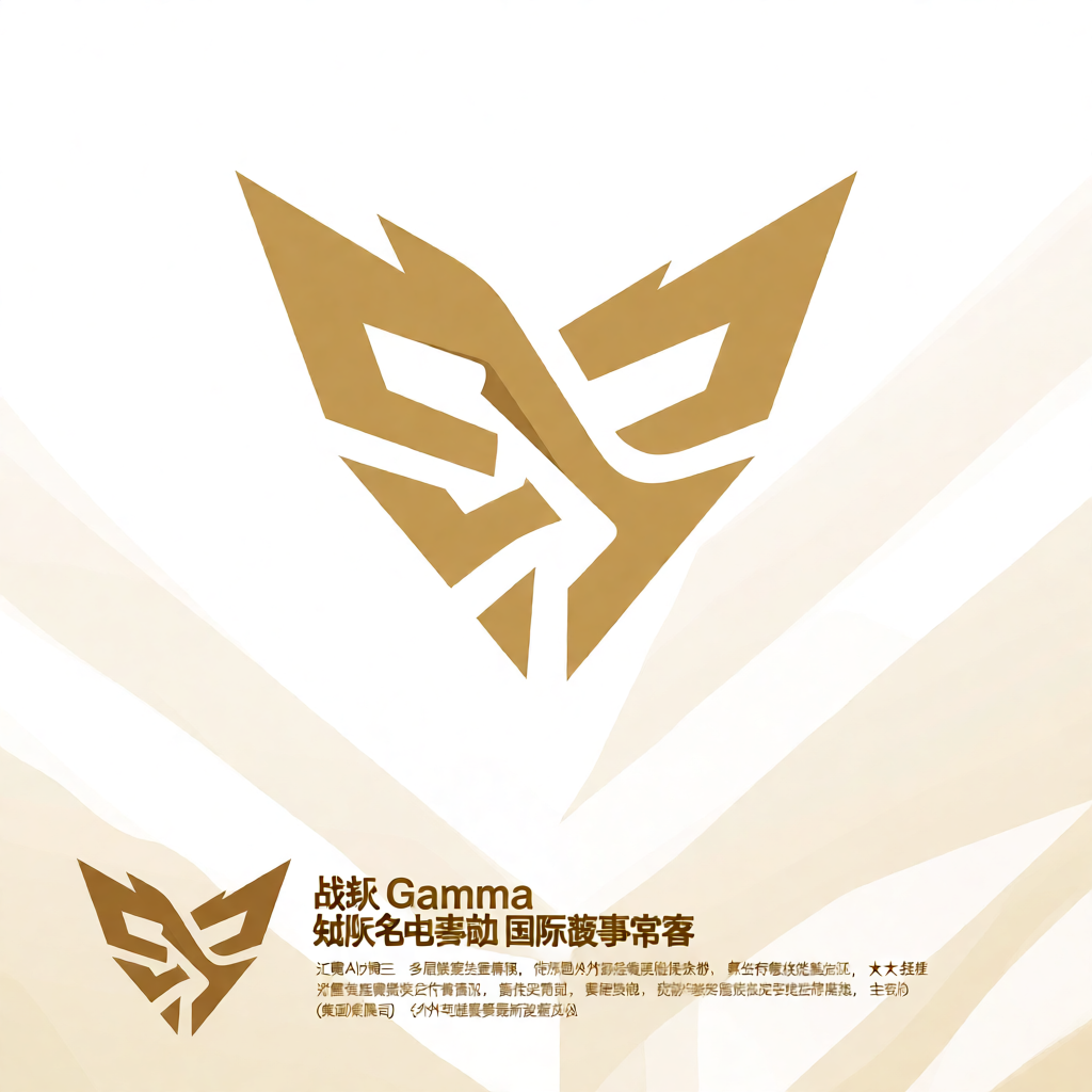 知名电竞战队Gamma队标，金色主题设计